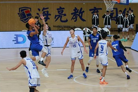 诸暨海亮初中在第 21 届中国中学生篮球锦标赛中开门红