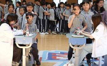 诸暨市海亮小学开展全校学生视力检测活动